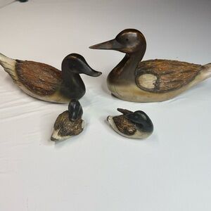 Vintage tii collection set of 4 hand carved ducks nastolgic